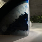 Blue Dyed Brazilian Agate Stone Bookends, 9.7 lbs & 5.5" tall #5151BL-035 - Brazil GemsBrazil GemsBlue Dyed Brazilian Agate Stone Bookends, 9.7 lbs & 5.5" tall #5151BL-035Bookends5151BL-035
