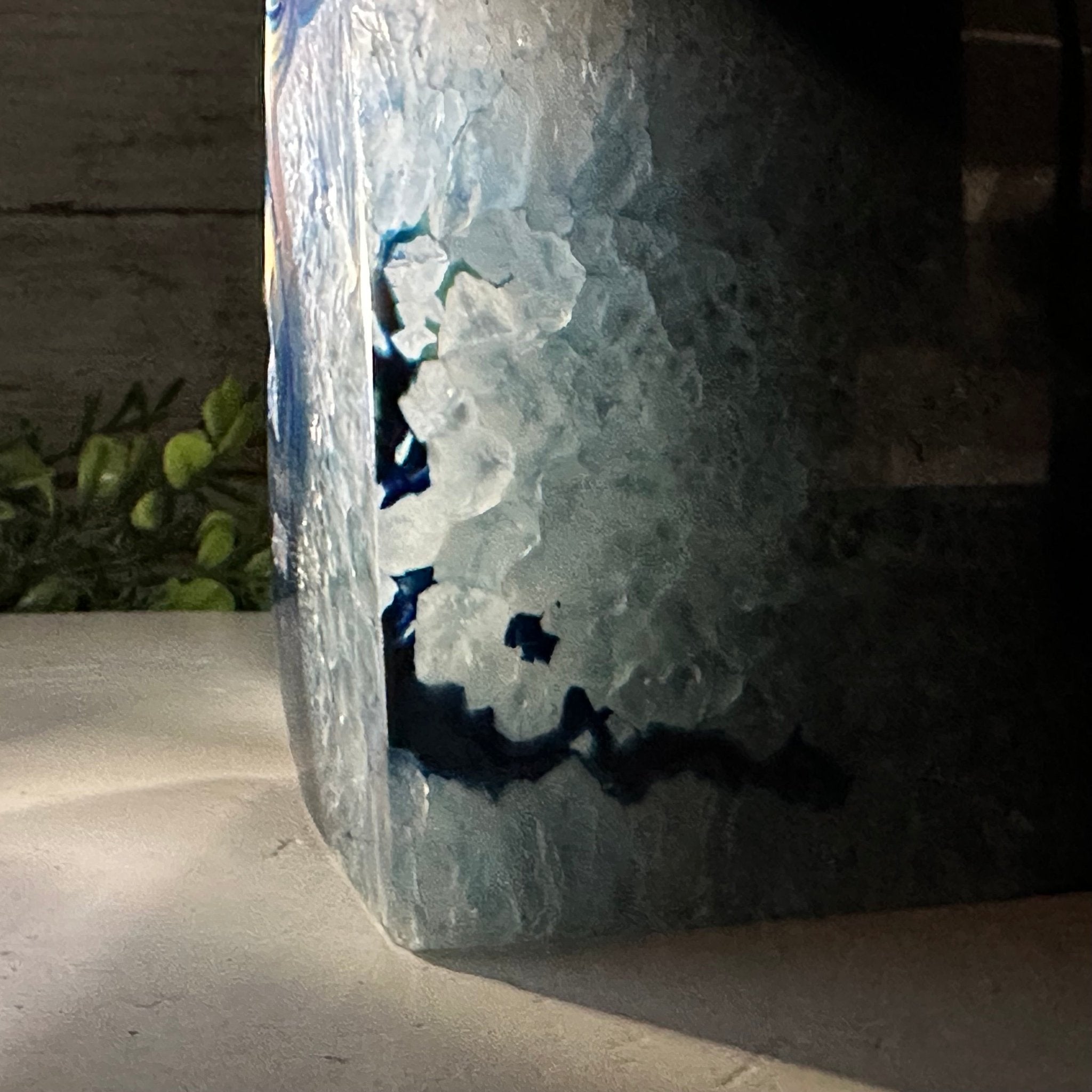 Blue Dyed Brazilian Agate Stone Bookends, 9.7 lbs & 5.5" tall #5151BL-035 - Brazil GemsBrazil GemsBlue Dyed Brazilian Agate Stone Bookends, 9.7 lbs & 5.5" tall #5151BL-035Bookends5151BL-035