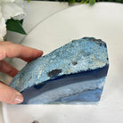 Blue Dyed Brazilian Agate Stone Bookends, 9.7 lbs & 5.5" tall #5151BL-035 - Brazil GemsBrazil GemsBlue Dyed Brazilian Agate Stone Bookends, 9.7 lbs & 5.5" tall #5151BL-035Bookends5151BL-035