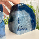 Blue Dyed Brazilian Agate Stone Bookends, 9.7 lbs & 5.5" tall #5151BL-035 - Brazil GemsBrazil GemsBlue Dyed Brazilian Agate Stone Bookends, 9.7 lbs & 5.5" tall #5151BL-035Bookends5151BL-035