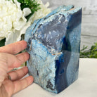 Blue Dyed Brazilian Agate Stone Bookends, 9.7 lbs & 5.5" tall #5151BL-035 - Brazil GemsBrazil GemsBlue Dyed Brazilian Agate Stone Bookends, 9.7 lbs & 5.5" tall #5151BL-035Bookends5151BL-035
