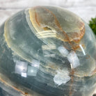Blue Onyx Quartz Sphere on a Wood Stand, 9.9 lbs & 6.9" Tall #5635 - 0005 - Brazil GemsBrazil GemsBlue Onyx Quartz Sphere on a Wood Stand, 9.9 lbs & 6.9" Tall #5635 - 0005Spheres5635 - 0005