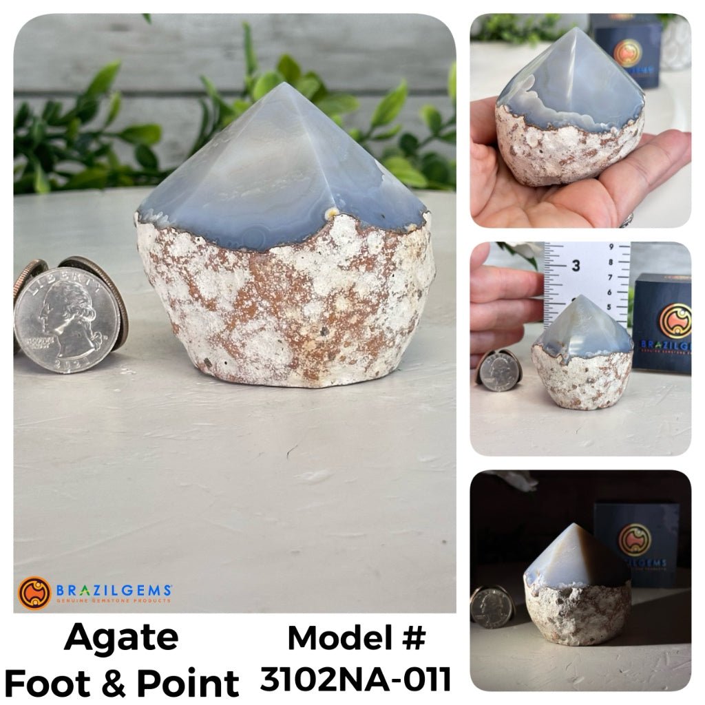 Brazilian Agate Foot & Point Crystals, Various Options #3102NA - Brazil GemsBrazil GemsBrazilian Agate Foot & Point Crystals, Various Options #3102NACrystal Points3102NA-011