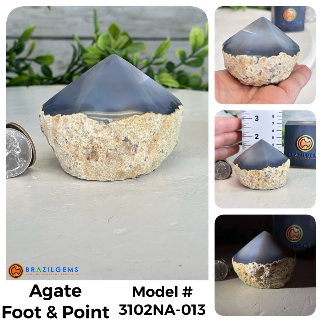 Brazilian Agate Foot & Point Crystals, Various Options #3102NA - Brazil GemsBrazil GemsBrazilian Agate Foot & Point Crystals, Various Options #3102NACrystal Points3102NA-013