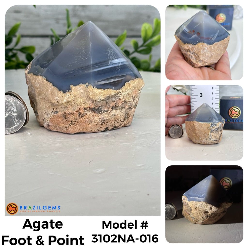 Brazilian Agate Foot & Point Crystals, Various Options #3102NA - Brazil GemsBrazil GemsBrazilian Agate Foot & Point Crystals, Various Options #3102NACrystal Points3102NA-016