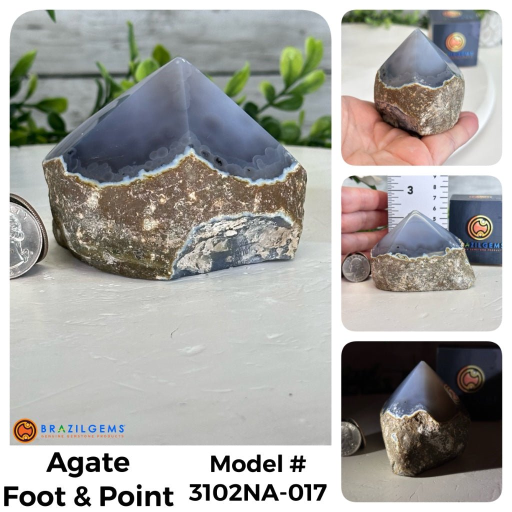 Brazilian Agate Foot & Point Crystals, Various Options #3102NA - Brazil GemsBrazil GemsBrazilian Agate Foot & Point Crystals, Various Options #3102NACrystal Points3102NA-017