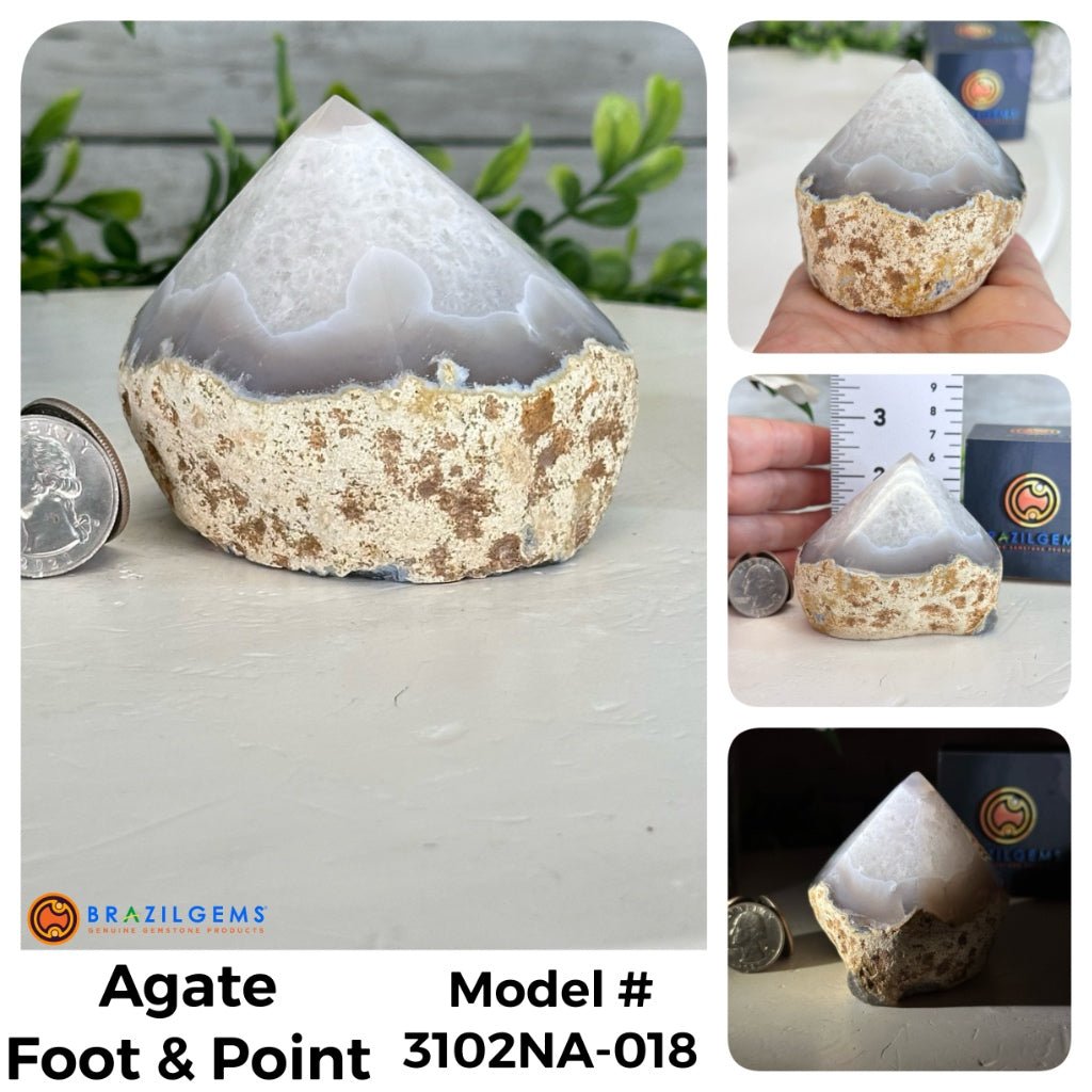 Brazilian Agate Foot & Point Crystals, Various Options #3102NA - Brazil GemsBrazil GemsBrazilian Agate Foot & Point Crystals, Various Options #3102NACrystal Points3102NA-018