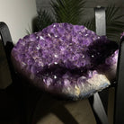 Brazilian Amethyst Geode Side Table, 31.1 lbs, 21.75" Tall #1384-0033 - Brazil GemsBrazil GemsBrazilian Amethyst Geode Side Table, 31.1 lbs, 21.75" Tall #1384-0033Tables: Side1384-0033