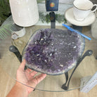 Brazilian Amethyst Geode Side Table, 31.1 lbs, 21.75" Tall #1384-0033 - Brazil GemsBrazil GemsBrazilian Amethyst Geode Side Table, 31.1 lbs, 21.75" Tall #1384-0033Tables: Side1384-0033