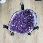 Brazilian Amethyst Geode Side Table, 31.1 lbs, 21.75" Tall #1384-0033 - Brazil GemsBrazil GemsBrazilian Amethyst Geode Side Table, 31.1 lbs, 21.75" Tall #1384-0033Tables: Side1384-0033