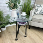 Brazilian Amethyst Geode Side Table, 31.1 lbs, 21.75" Tall #1384-0033 - Brazil GemsBrazil GemsBrazilian Amethyst Geode Side Table, 31.1 lbs, 21.75" Tall #1384-0033Tables: Side1384-0033