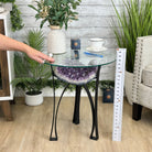 Brazilian Amethyst Geode Side Table, 31.1 lbs, 21.75" Tall #1384-0033 - Brazil GemsBrazil GemsBrazilian Amethyst Geode Side Table, 31.1 lbs, 21.75" Tall #1384-0033Tables: Side1384-0033