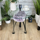 Brazilian Amethyst Geode Side Table, 39.6 lbs, 21.7" Tall #1384-0036 - Brazil GemsBrazil GemsBrazilian Amethyst Geode Side Table, 39.6 lbs, 21.7" Tall #1384-0036Tables: Side1384-0036