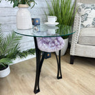 Brazilian Amethyst Geode Side Table, 39.6 lbs, 21.7" Tall #1384-0036 - Brazil GemsBrazil GemsBrazilian Amethyst Geode Side Table, 39.6 lbs, 21.7" Tall #1384-0036Tables: Side1384-0036