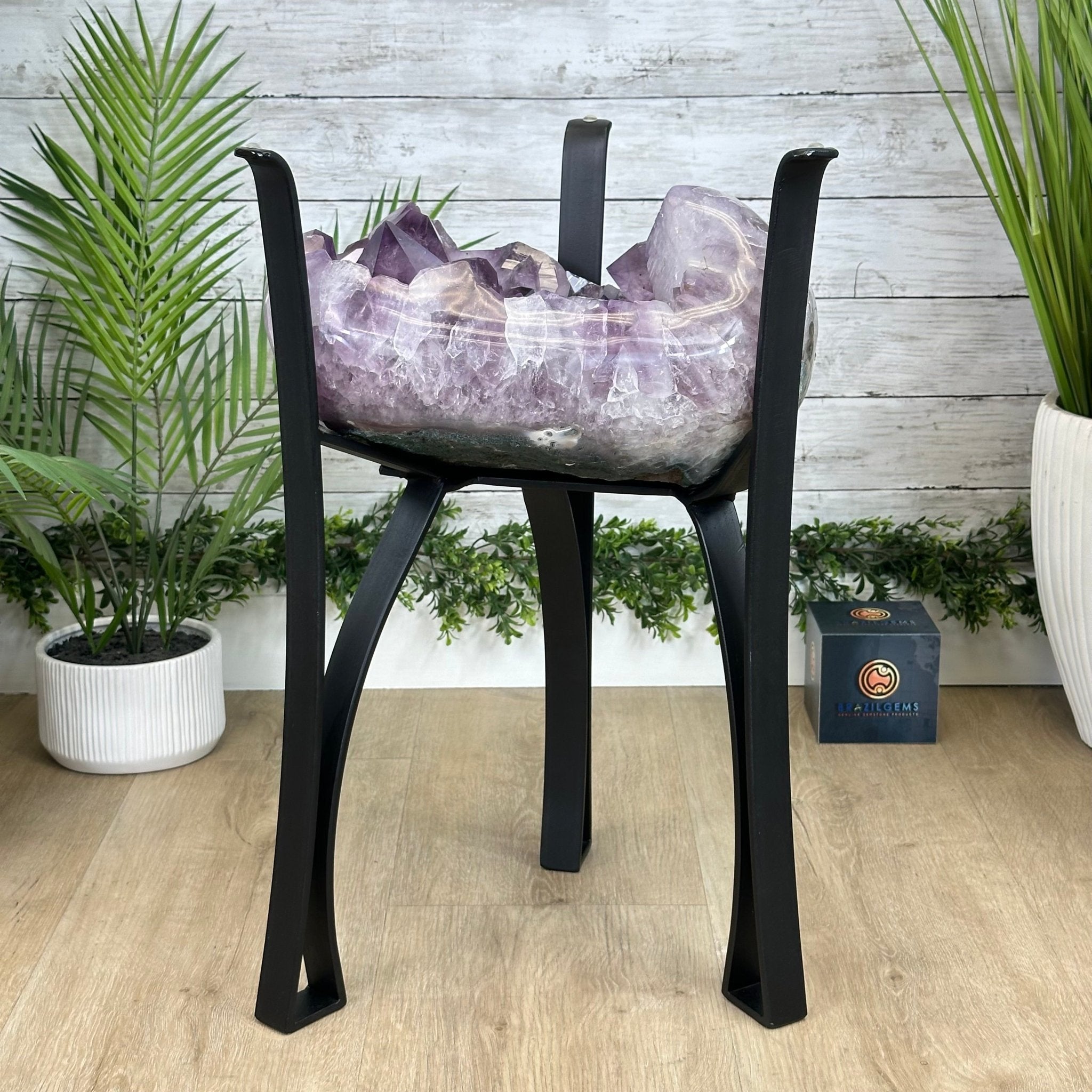 Brazilian Amethyst Geode Side Table, 57 lbs, 21.7" Tall #1384-0038 - Brazil GemsBrazil GemsBrazilian Amethyst Geode Side Table, 57 lbs, 21.7" Tall #1384-0038Tables: Side1384-0038