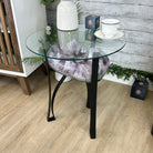 Brazilian Amethyst Geode Side Table, 57 lbs, 21.7" Tall #1384-0038 - Brazil GemsBrazil GemsBrazilian Amethyst Geode Side Table, 57 lbs, 21.7" Tall #1384-0038Tables: Side1384-0038