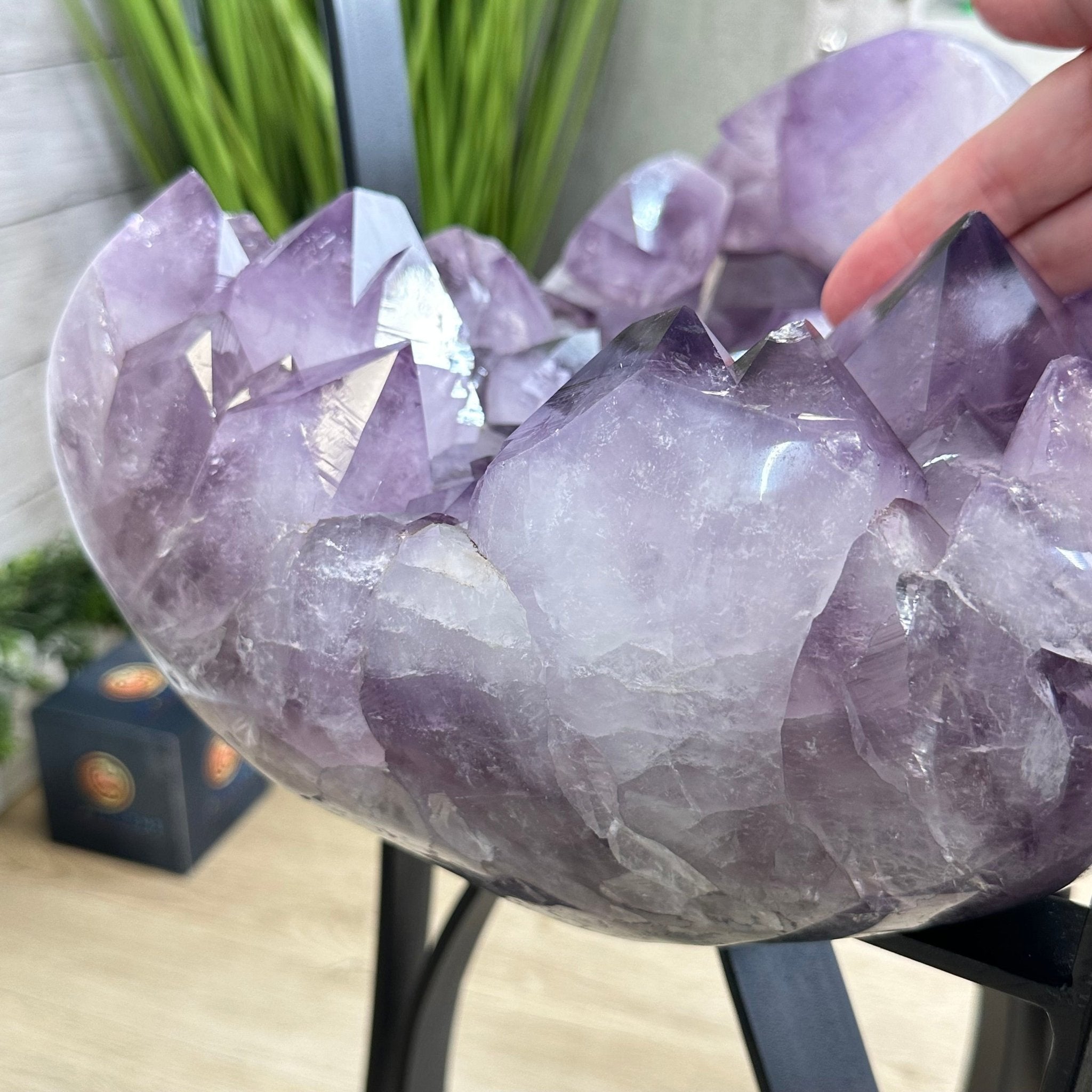 Brazilian Amethyst Geode Side Table, 57 lbs, 21.7" Tall #1384-0038 - Brazil GemsBrazil GemsBrazilian Amethyst Geode Side Table, 57 lbs, 21.7" Tall #1384-0038Tables: Side1384-0038
