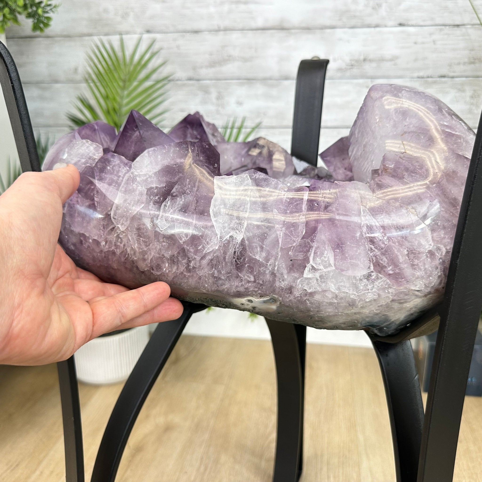 Brazilian Amethyst Geode Side Table, 57 lbs, 21.7" Tall #1384-0038 - Brazil GemsBrazil GemsBrazilian Amethyst Geode Side Table, 57 lbs, 21.7" Tall #1384-0038Tables: Side1384-0038