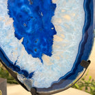 Brazilian Blue Agate Slice on a Metal Stand, 13" Tall #5055 - 0154 - Brazil GemsBrazil GemsBrazilian Blue Agate Slice on a Metal Stand, 13" Tall #5055 - 0154Slices on Fixed Bases5055 - 0154