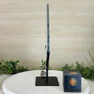 Brazilian Blue Agate Slice on a Metal Stand, 13.2" Tall #5055 - 0151 - Brazil GemsBrazil GemsBrazilian Blue Agate Slice on a Metal Stand, 13.2" Tall #5055 - 0151Slices on Fixed Bases5055 - 0151