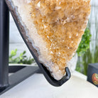 Brazilian Citrine Cluster on a Metal Stand, 37.5 lbs & 20.8" Tall #5496 - 0061 - Brazil GemsBrazil GemsBrazilian Citrine Cluster on a Metal Stand, 37.5 lbs & 20.8" Tall #5496 - 0061Clusters on Fixed Bases5496 - 0061
