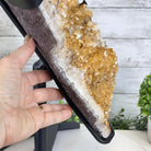 Brazilian Citrine Cluster on a Metal Stand, 37.5 lbs & 20.8" Tall #5496 - 0061 - Brazil GemsBrazil GemsBrazilian Citrine Cluster on a Metal Stand, 37.5 lbs & 20.8" Tall #5496 - 0061Clusters on Fixed Bases5496 - 0061