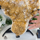 Brazilian Citrine Cluster on a Metal Stand, 37.5 lbs & 20.8" Tall #5496 - 0061 - Brazil GemsBrazil GemsBrazilian Citrine Cluster on a Metal Stand, 37.5 lbs & 20.8" Tall #5496 - 0061Clusters on Fixed Bases5496 - 0061