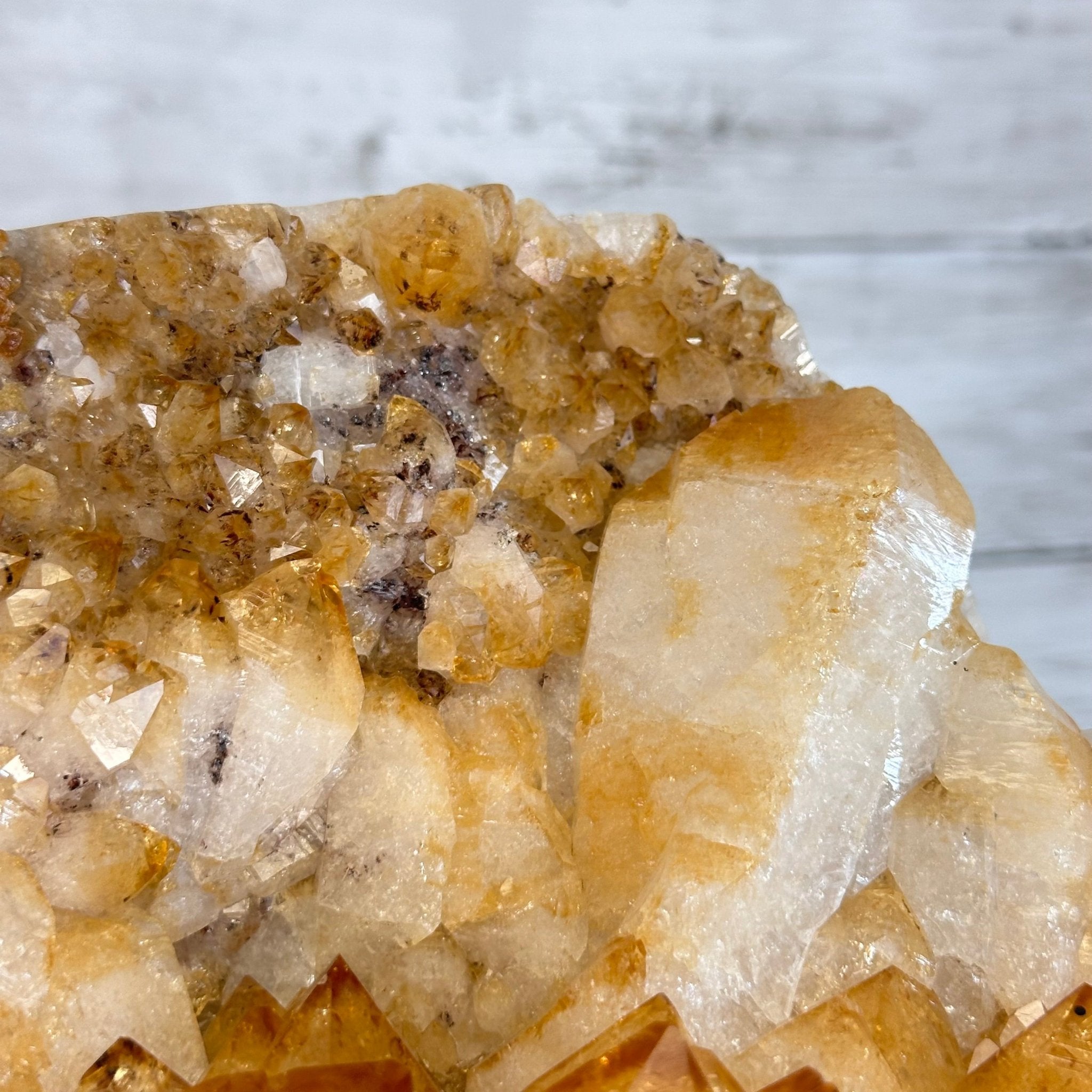 Brazilian Citrine Cluster on a Metal Stand, 37.5 lbs & 20.8" Tall #5496 - 0061 - Brazil GemsBrazil GemsBrazilian Citrine Cluster on a Metal Stand, 37.5 lbs & 20.8" Tall #5496 - 0061Clusters on Fixed Bases5496 - 0061