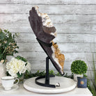 Brazilian Citrine Cluster on a Metal Stand, 37.5 lbs & 20.8" Tall #5496 - 0061 - Brazil GemsBrazil GemsBrazilian Citrine Cluster on a Metal Stand, 37.5 lbs & 20.8" Tall #5496 - 0061Clusters on Fixed Bases5496 - 0061