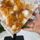 Brazilian Citrine Crystal Cluster, metal base, 14.6 lbs & 11.5" Tall Model #5496-0039 by Brazil Gems - Brazil GemsBrazil GemsBrazilian Citrine Crystal Cluster, metal base, 14.6 lbs & 11.5" Tall Model #5496-0039 by Brazil GemsClusters on Fixed Bases5496-0039