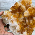 Brazilian Citrine Crystal Cluster, metal base, 14.6 lbs & 11.5" Tall Model #5496-0039 by Brazil Gems - Brazil GemsBrazil GemsBrazilian Citrine Crystal Cluster, metal base, 14.6 lbs & 11.5" Tall Model #5496-0039 by Brazil GemsClusters on Fixed Bases5496-0039