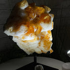 Brazilian Citrine Crystal Cluster, metal base, 17.4 lbs & 12" Tall Model #5496-0045 by Brazil Gems - Brazil GemsBrazil GemsBrazilian Citrine Crystal Cluster, metal base, 17.4 lbs & 12" Tall Model #5496-0045 by Brazil GemsClusters on Fixed Bases5496-0045