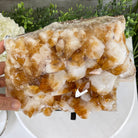 Brazilian Citrine Crystal Cluster, metal base, 21.6 lbs & 10.8" Tall Model #5496-0048 by Brazil Gems - Brazil GemsBrazil GemsBrazilian Citrine Crystal Cluster, metal base, 21.6 lbs & 10.8" Tall Model #5496-0048 by Brazil GemsClusters on Fixed Bases5496-0048