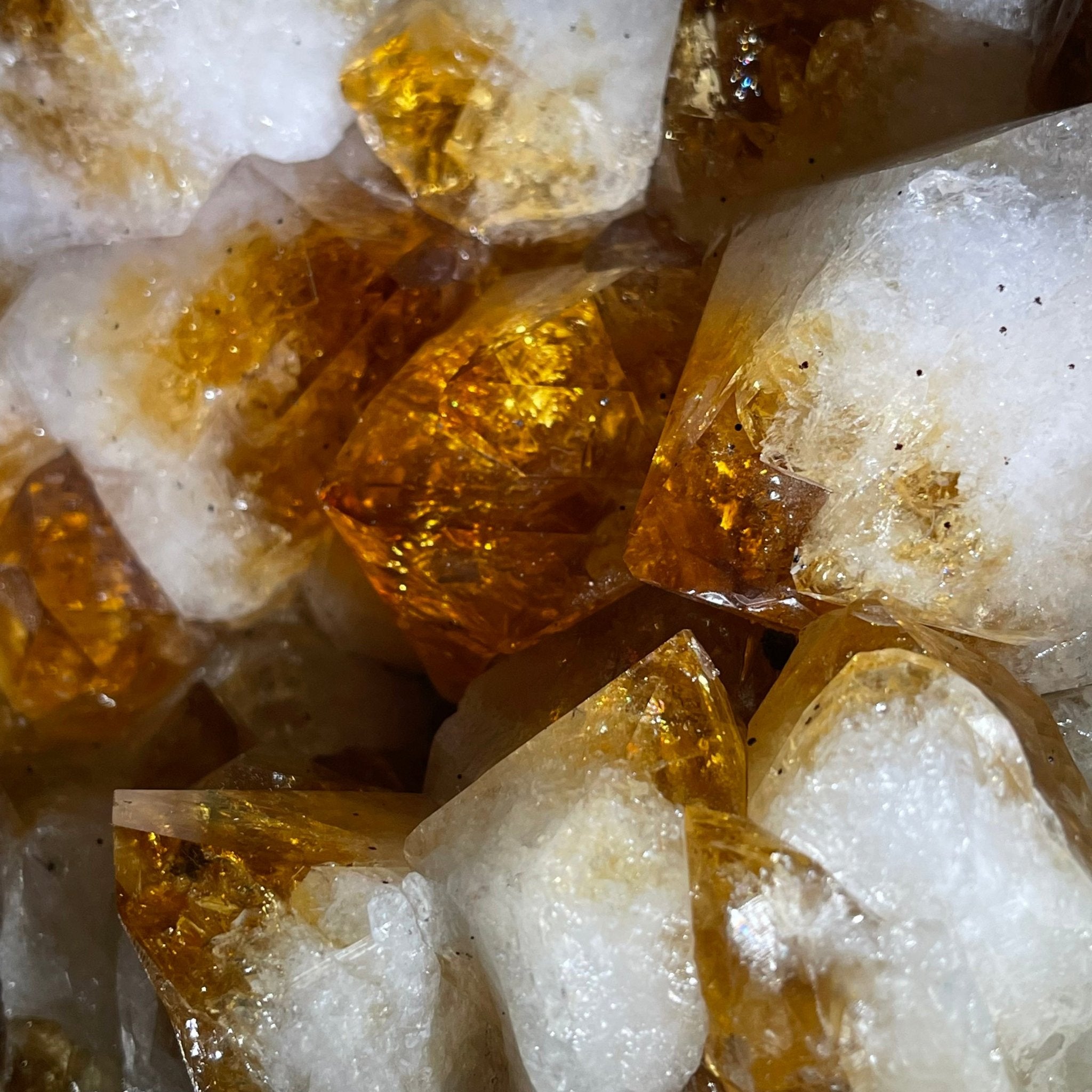 Brazilian Citrine Crystal Cluster, metal base, 21.6 lbs & 10.8" Tall Model #5496-0048 by Brazil Gems - Brazil GemsBrazil GemsBrazilian Citrine Crystal Cluster, metal base, 21.6 lbs & 10.8" Tall Model #5496-0048 by Brazil GemsClusters on Fixed Bases5496-0048