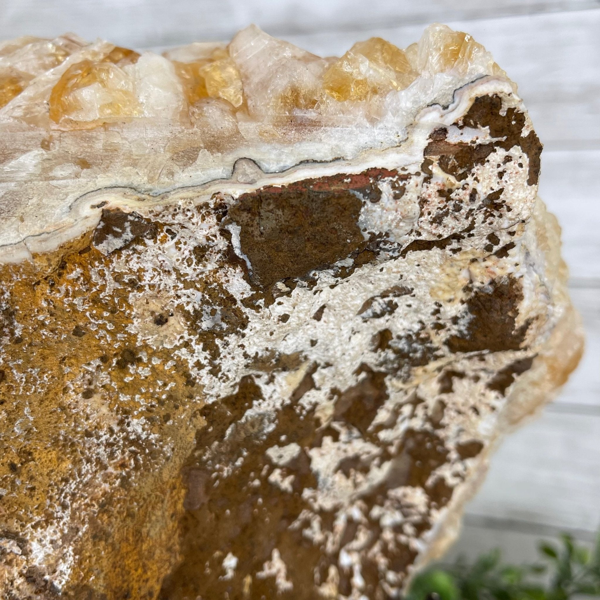 Brazilian Citrine Crystal Cluster, metal base, 21.6 lbs & 10.8" Tall Model #5496-0048 by Brazil Gems - Brazil GemsBrazil GemsBrazilian Citrine Crystal Cluster, metal base, 21.6 lbs & 10.8" Tall Model #5496-0048 by Brazil GemsClusters on Fixed Bases5496-0048