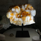 Brazilian Citrine Crystal Cluster, metal base, 21.6 lbs & 10.8" Tall Model #5496-0048 by Brazil Gems - Brazil GemsBrazil GemsBrazilian Citrine Crystal Cluster, metal base, 21.6 lbs & 10.8" Tall Model #5496-0048 by Brazil GemsClusters on Fixed Bases5496-0048