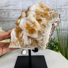 Brazilian Citrine Crystal Cluster, metal base, 21.6 lbs & 10.8" Tall Model #5496-0048 by Brazil Gems - Brazil GemsBrazil GemsBrazilian Citrine Crystal Cluster, metal base, 21.6 lbs & 10.8" Tall Model #5496-0048 by Brazil GemsClusters on Fixed Bases5496-0048
