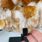 Brazilian Citrine Crystal Cluster, metal base, 21.6 lbs & 10.8" Tall Model #5496-0048 by Brazil Gems - Brazil GemsBrazil GemsBrazilian Citrine Crystal Cluster, metal base, 21.6 lbs & 10.8" Tall Model #5496-0048 by Brazil GemsClusters on Fixed Bases5496-0048