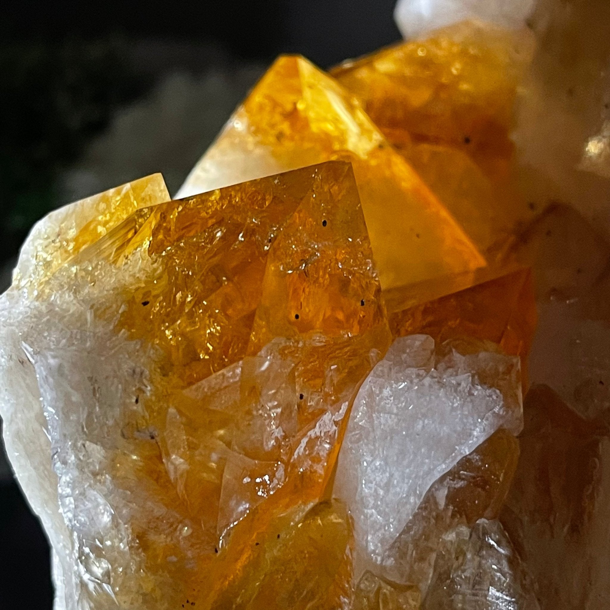 Brazilian Citrine Crystal Cluster, metal base, 21.8 lbs & 13" Tall Model #5496-0049 by Brazil Gems - Brazil GemsBrazil GemsBrazilian Citrine Crystal Cluster, metal base, 21.8 lbs & 13" Tall Model #5496-0049 by Brazil GemsClusters on Fixed Bases5496-0049