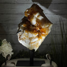 Brazilian Citrine Crystal Cluster, metal base, 26.2 lbs & 16.5" Tall Model #5496-0050 by Brazil Gems - Brazil GemsBrazil GemsBrazilian Citrine Crystal Cluster, metal base, 26.2 lbs & 16.5" Tall Model #5496-0050 by Brazil GemsClusters on Fixed Bases5496-0050