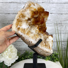 Brazilian Citrine Crystal Cluster, metal base, 26.2 lbs & 16.5" Tall Model #5496-0050 by Brazil Gems - Brazil GemsBrazil GemsBrazilian Citrine Crystal Cluster, metal base, 26.2 lbs & 16.5" Tall Model #5496-0050 by Brazil GemsClusters on Fixed Bases5496-0050