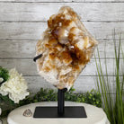 Brazilian Citrine Crystal Cluster, metal base, 26.2 lbs & 16.5" Tall Model #5496-0050 by Brazil Gems - Brazil GemsBrazil GemsBrazilian Citrine Crystal Cluster, metal base, 26.2 lbs & 16.5" Tall Model #5496-0050 by Brazil GemsClusters on Fixed Bases5496-0050