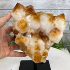 Brazilian Citrine Crystal Cluster, metal base, 7.3 lbs & 9.25" Tall Model #5496-0014 by Brazil Gems - Brazil GemsBrazil GemsBrazilian Citrine Crystal Cluster, metal base, 7.3 lbs & 9.25" Tall Model #5496-0014 by Brazil GemsClusters on Fixed Bases5496-0014