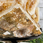 Brazilian Citrine Crystal Cluster, metal base, 7.3 lbs & 9.25" Tall Model #5496-0014 by Brazil Gems - Brazil GemsBrazil GemsBrazilian Citrine Crystal Cluster, metal base, 7.3 lbs & 9.25" Tall Model #5496-0014 by Brazil GemsClusters on Fixed Bases5496-0014