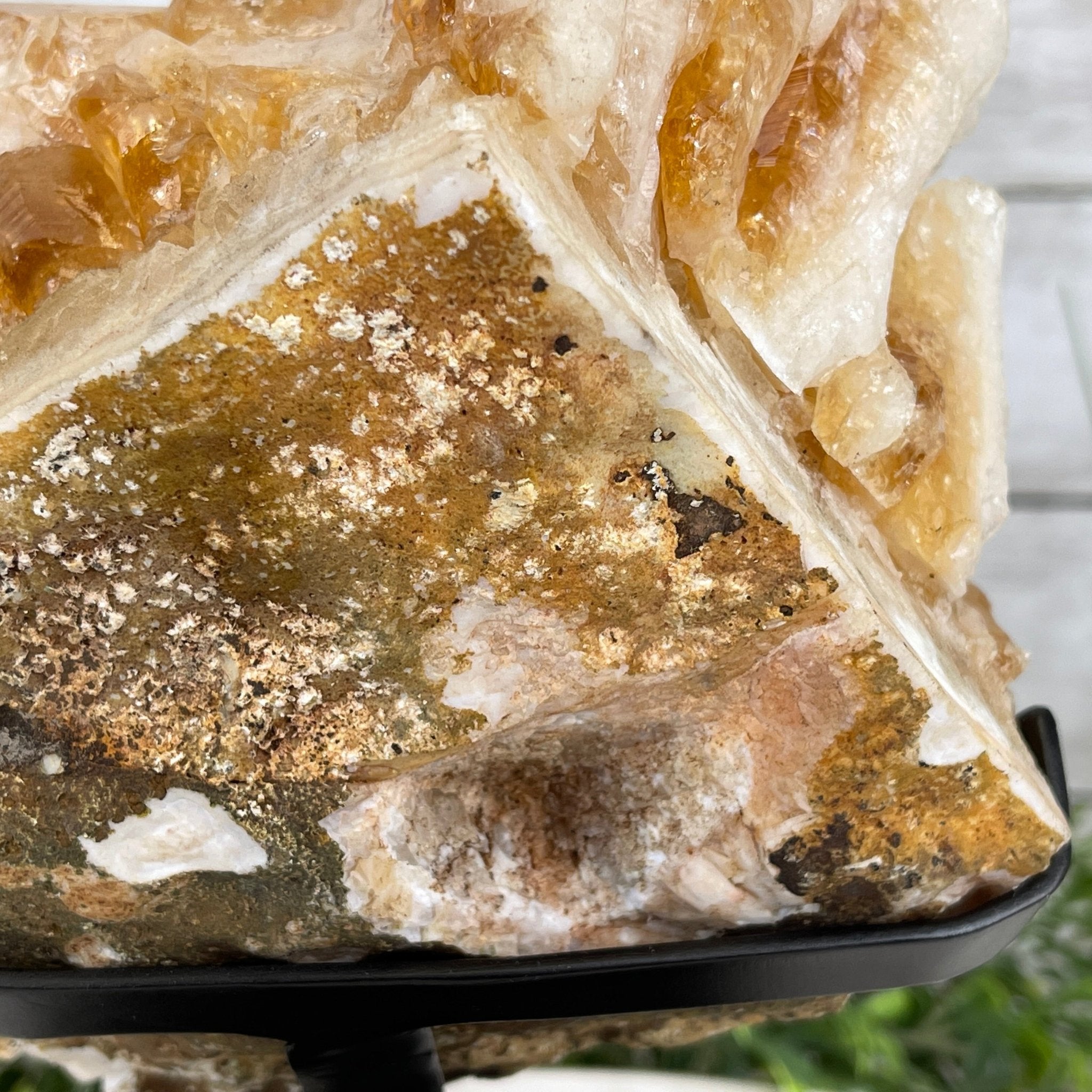 Brazilian Citrine Crystal Cluster, metal base, 7.3 lbs & 9.25" Tall Model #5496-0014 by Brazil Gems - Brazil GemsBrazil GemsBrazilian Citrine Crystal Cluster, metal base, 7.3 lbs & 9.25" Tall Model #5496-0014 by Brazil GemsClusters on Fixed Bases5496-0014