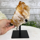 Brazilian Citrine Crystal Cluster, metal base, 7.3 lbs & 9.25" Tall Model #5496-0014 by Brazil Gems - Brazil GemsBrazil GemsBrazilian Citrine Crystal Cluster, metal base, 7.3 lbs & 9.25" Tall Model #5496-0014 by Brazil GemsClusters on Fixed Bases5496-0014