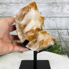 Brazilian Citrine Crystal Cluster, metal base, 7.3 lbs & 9.25" Tall Model #5496-0014 by Brazil Gems - Brazil GemsBrazil GemsBrazilian Citrine Crystal Cluster, metal base, 7.3 lbs & 9.25" Tall Model #5496-0014 by Brazil GemsClusters on Fixed Bases5496-0014