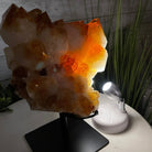 Brazilian Citrine Crystal Cluster, metal base, 7.3 lbs & 9.25" Tall Model #5496-0014 by Brazil Gems - Brazil GemsBrazil GemsBrazilian Citrine Crystal Cluster, metal base, 7.3 lbs & 9.25" Tall Model #5496-0014 by Brazil GemsClusters on Fixed Bases5496-0014