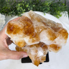 Brazilian Citrine Crystal Cluster, metal base, 7.3 lbs & 9.25" Tall Model #5496-0014 by Brazil Gems - Brazil GemsBrazil GemsBrazilian Citrine Crystal Cluster, metal base, 7.3 lbs & 9.25" Tall Model #5496-0014 by Brazil GemsClusters on Fixed Bases5496-0014