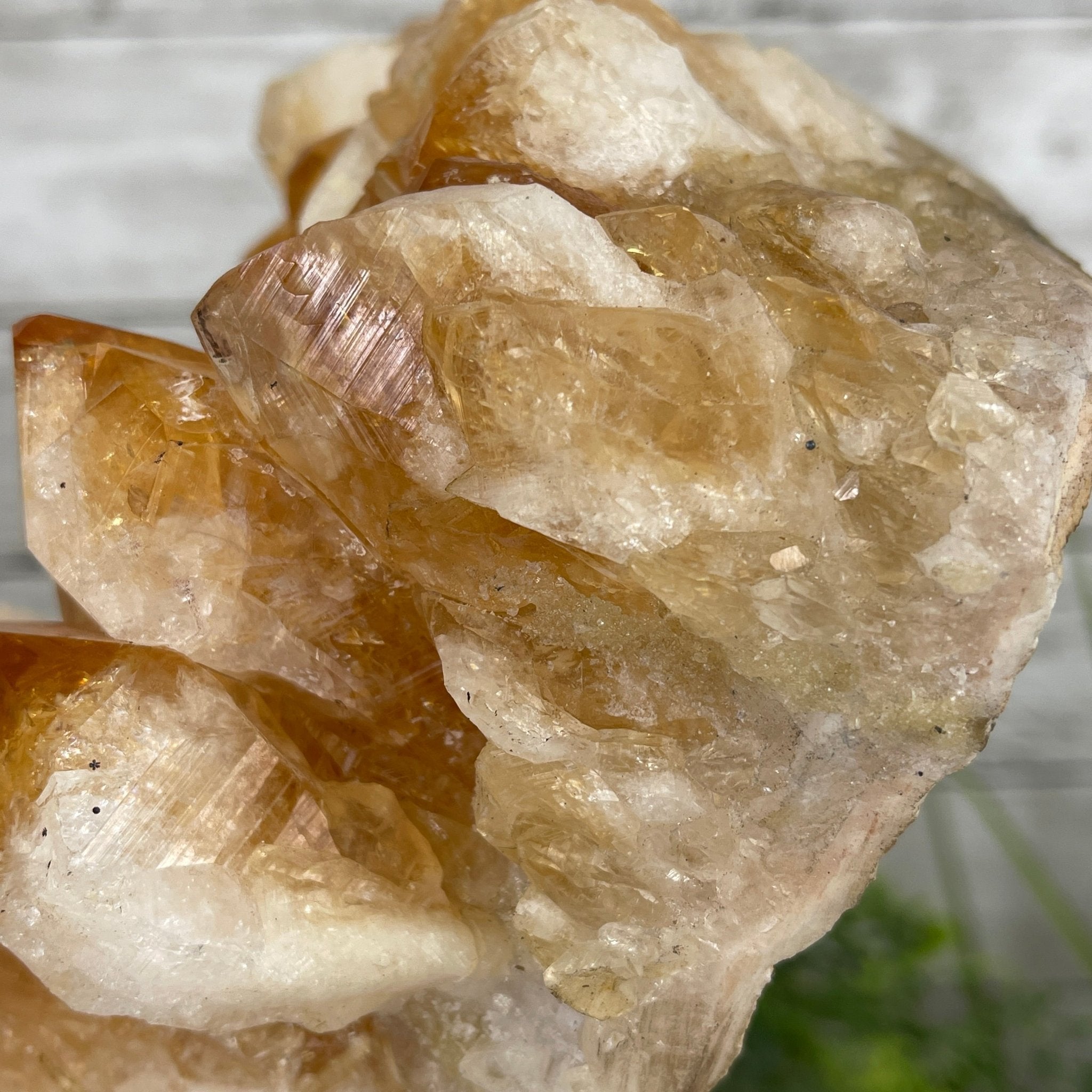 Brazilian Citrine Crystal Cluster, metal base, 9.3 lbs & 10.5" Tall Model #5496-0022 by Brazil Gems - Brazil GemsBrazil GemsBrazilian Citrine Crystal Cluster, metal base, 9.3 lbs & 10.5" Tall Model #5496-0022 by Brazil GemsClusters on Fixed Bases5496-0022